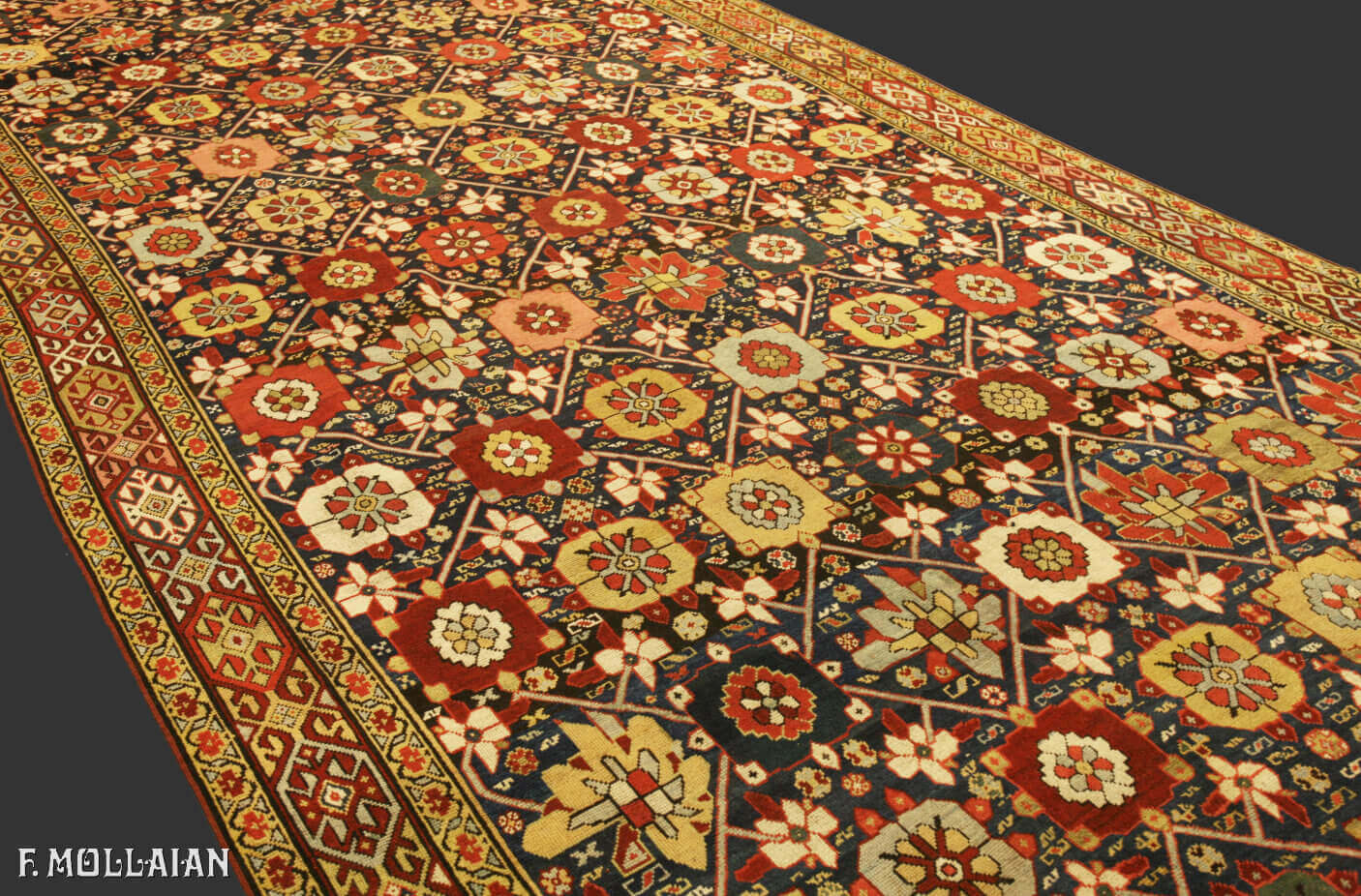 Antique Caucasian All-over «Karabakh (qarabag)» hand-knotted Kalleh Size Carpet n°:75780500